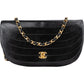 Chanel Lambskin Halfmoon Single Flap Shoulder Bag