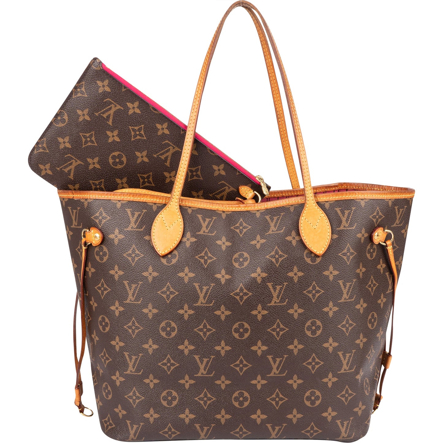 Louis Vuitton Canvas Monogram Neverfull MM Shopper Handbag