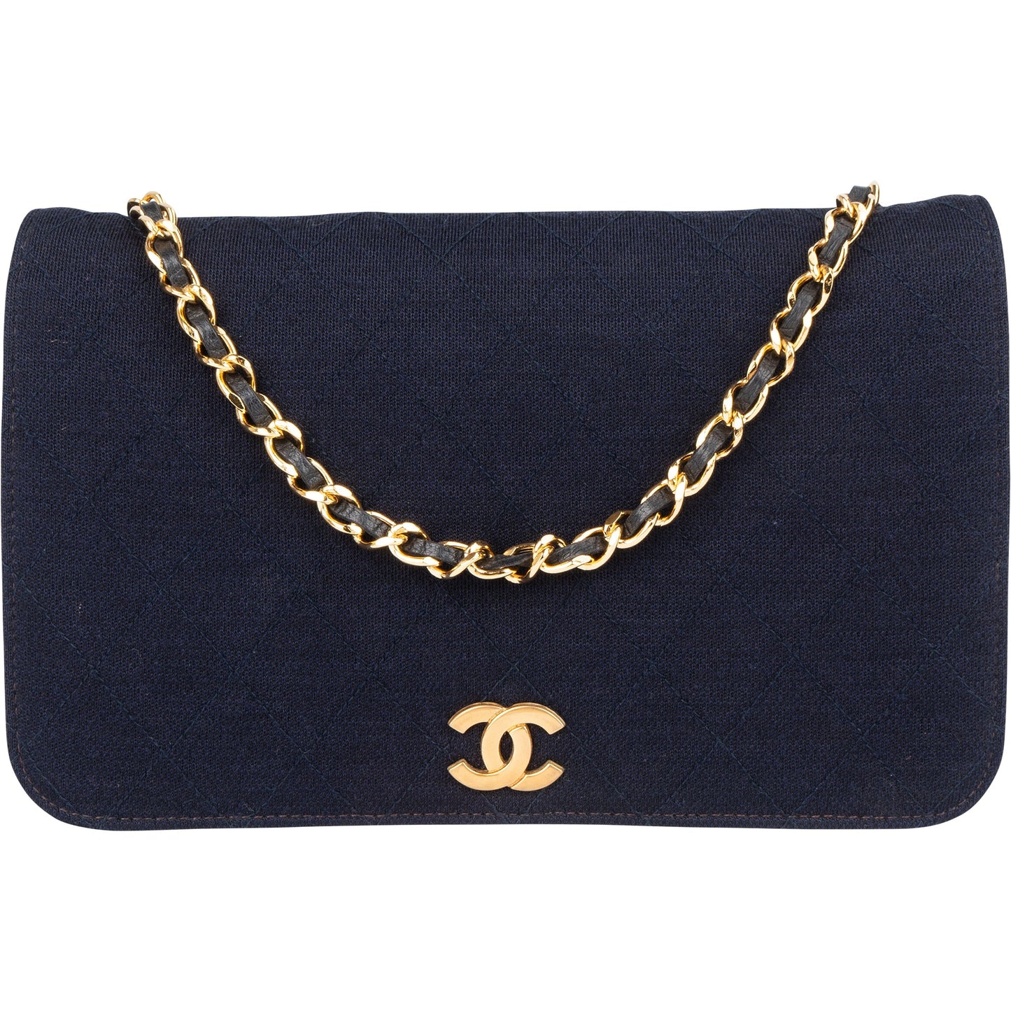 Chanel Quilted Cotton Single Flap Shoulder Bag