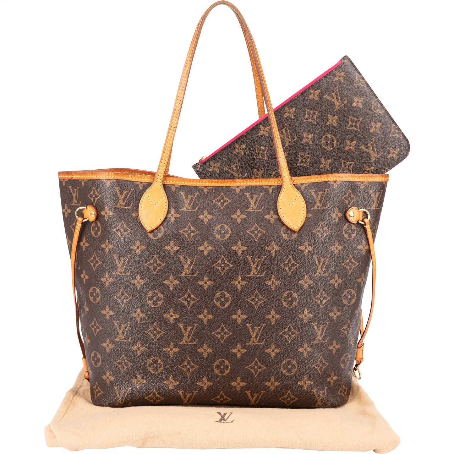 Louis Vuitton Canvas Monogram Neverfull MM Shopper Handbag