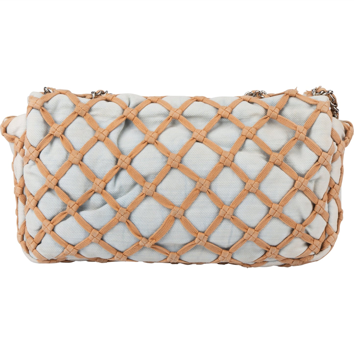 Chanel Denim Canebiers Single Flap Crossbody Bag