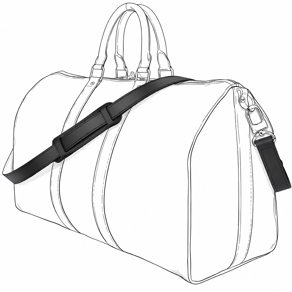 Schulterriemen Schwarz (Breit / Verstellbar) - Keepall, Greenwich