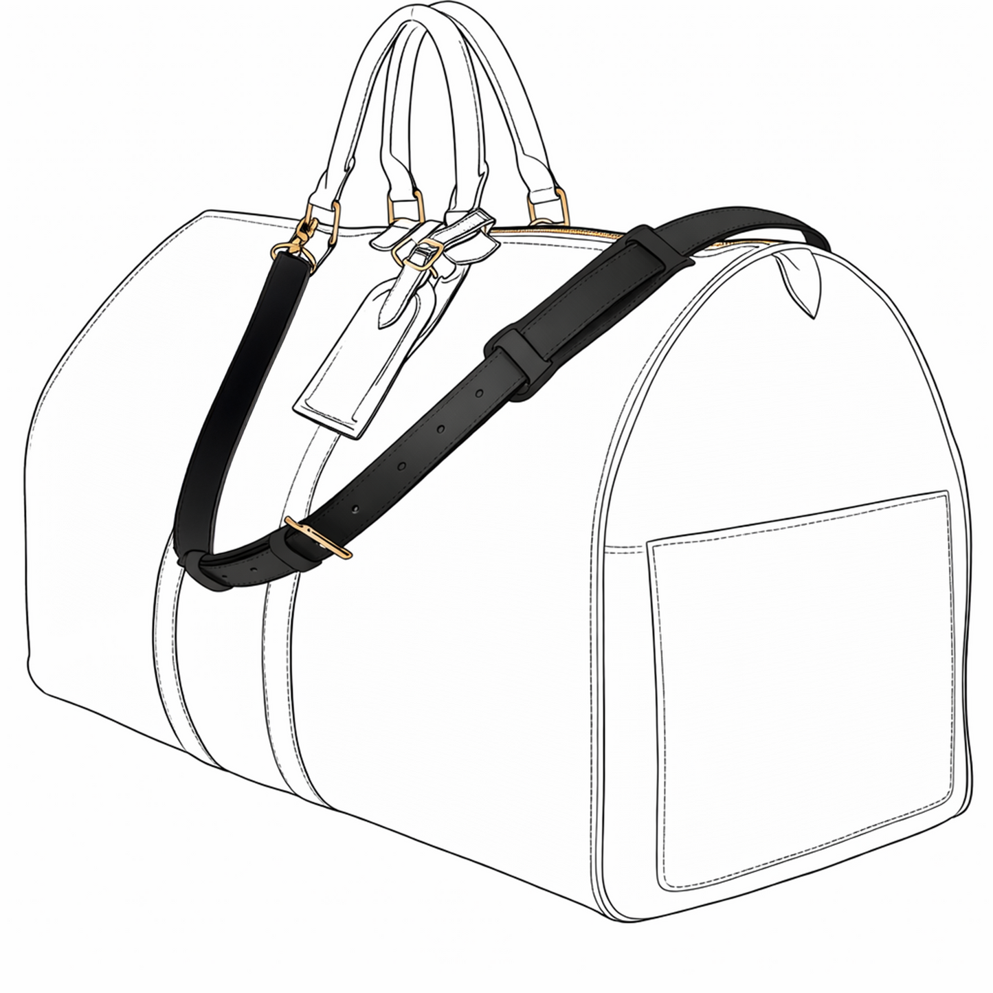 Schulterriemen Schwarz (Breit / Verstellbar) - Keepall, Greenwich
