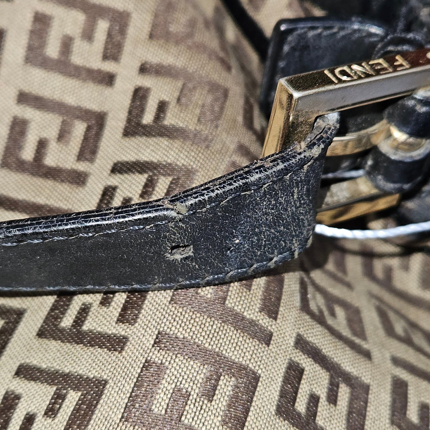 Fendi FF Monogram Limited Baguette Mamma Handbag