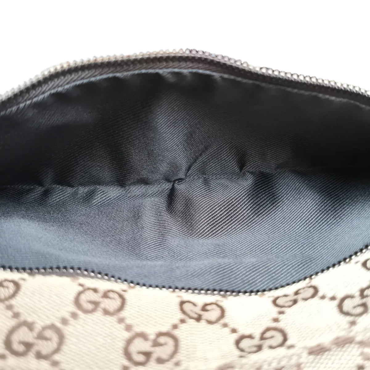 Gucci Grained Leather Monogram GG Canvas Crossbody Belt Bag