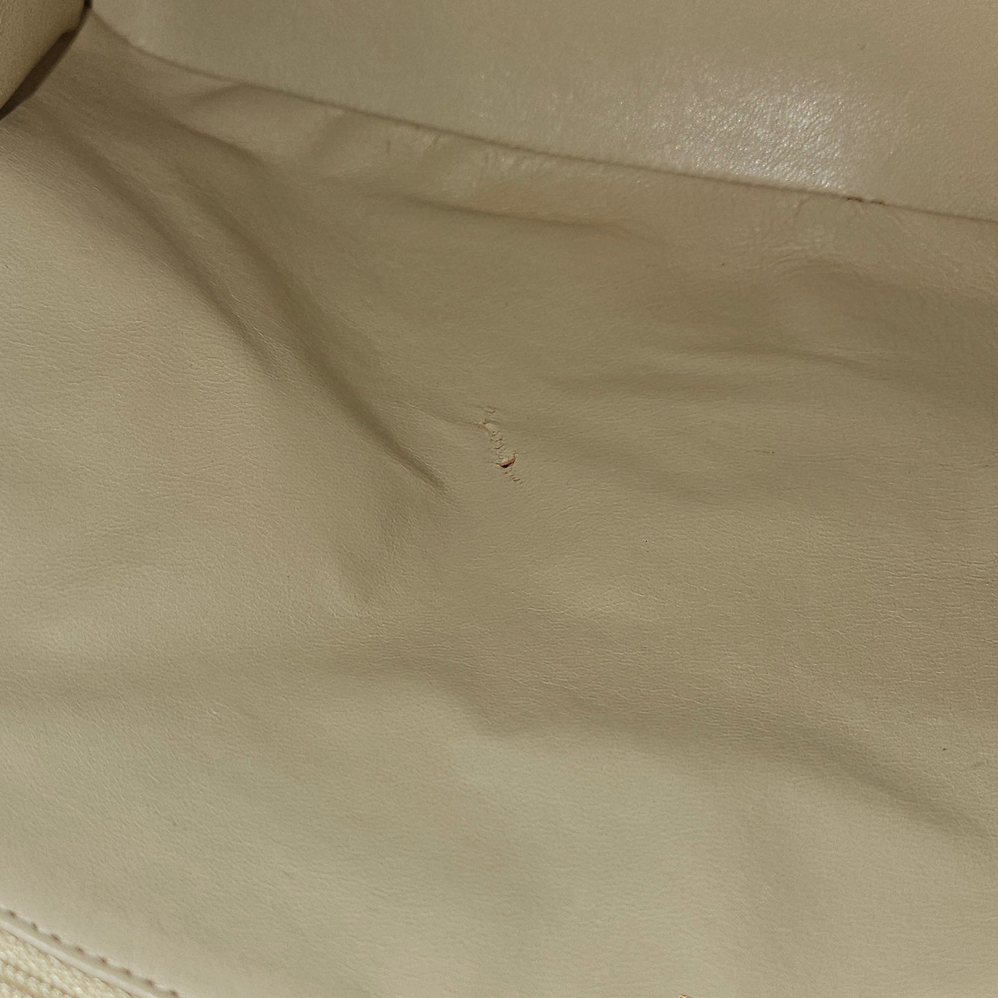 Chanel White Leather CC Shoulder Bag
