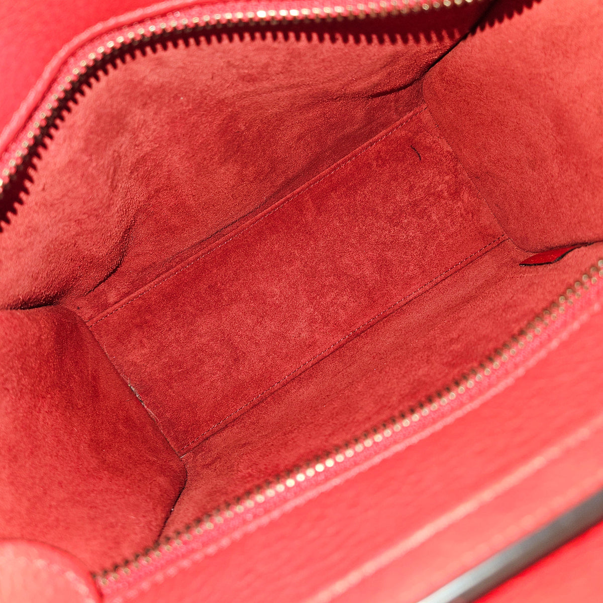 Céline Drummed Calfskin Luggage Nano Handbag