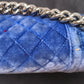 Chanel Blue Velvet Medium Boy Crossbody Bag