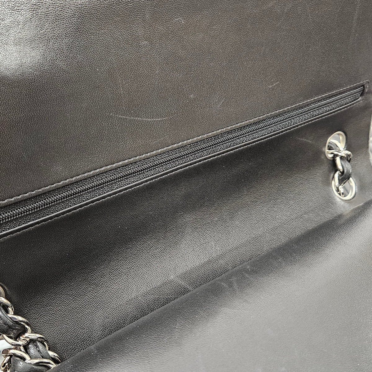 Chanel Jumbo Double Flap aus gestepptem Lammleder – Ansicht 16