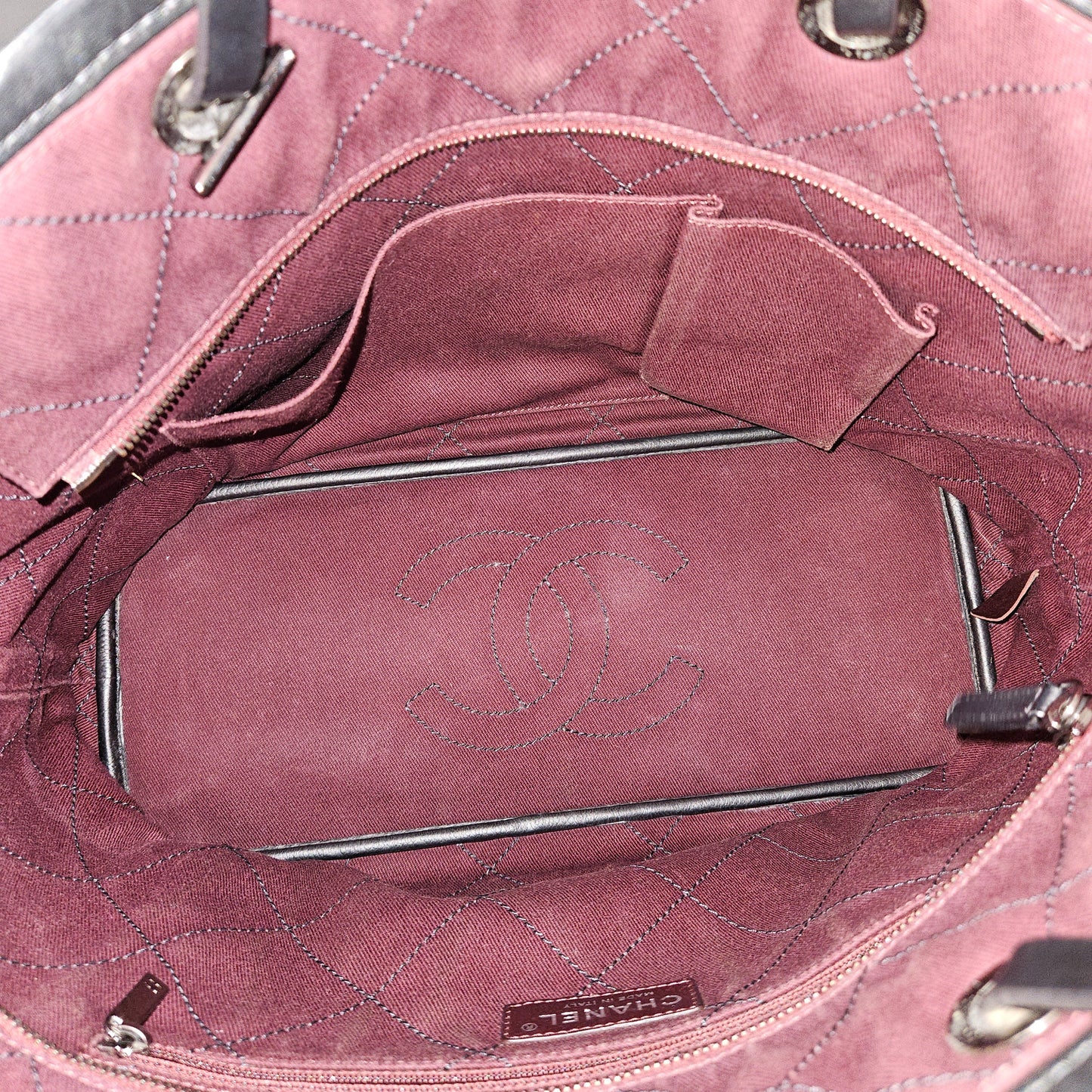 Chanel Caviar Leather On The Road Tote Shoulder Bag