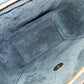 Celine Petrol Leather Grained Calfskin Belt Handbag