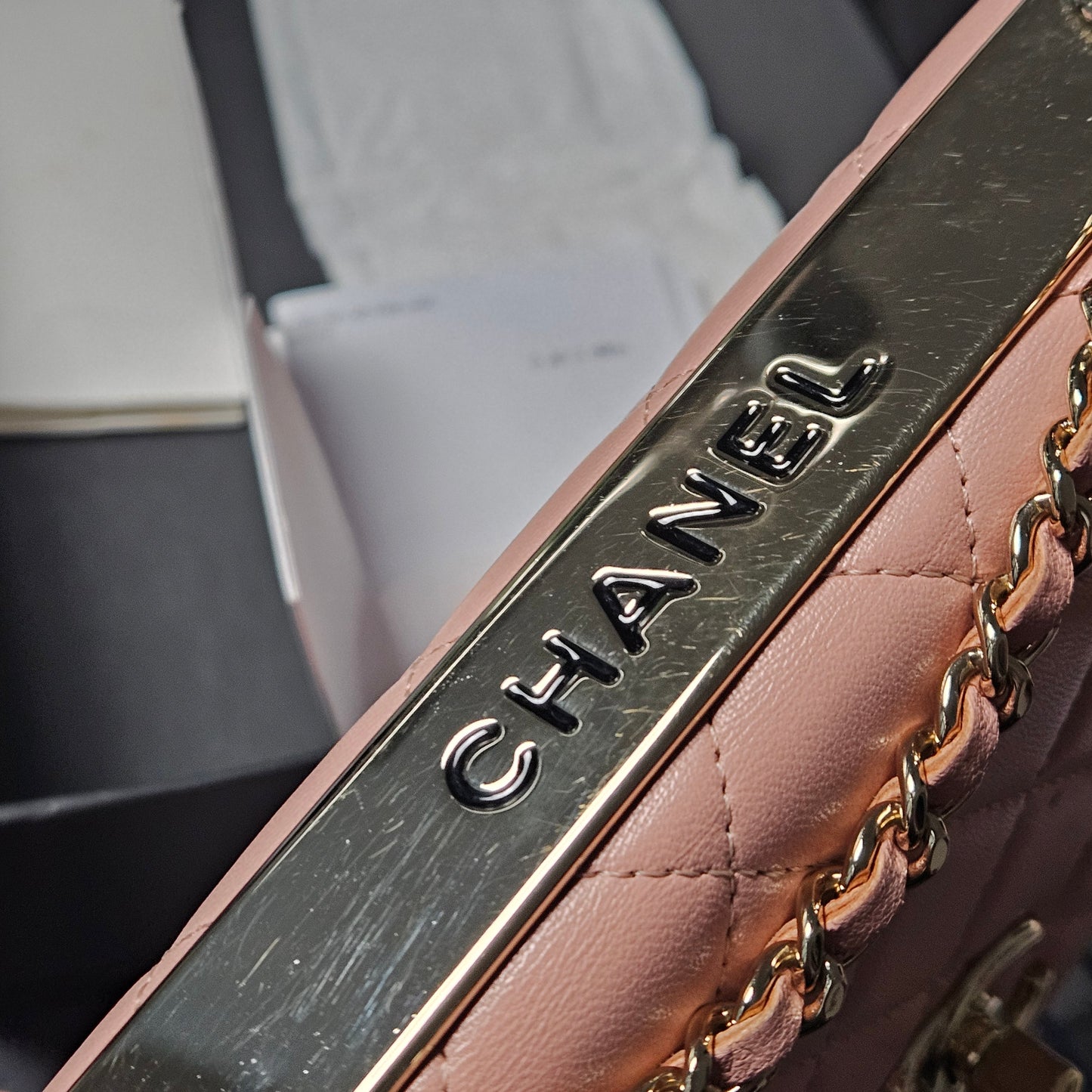 Chanel Quilted Lambskin Trendy CC Wallet On Chain Crossbody Bag