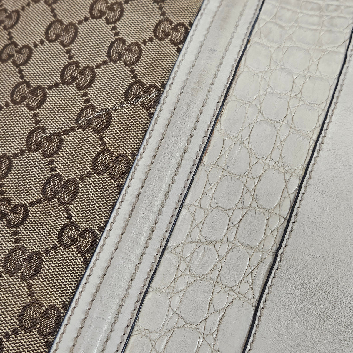 Gucci GG Monogram Croco Optic Handbag