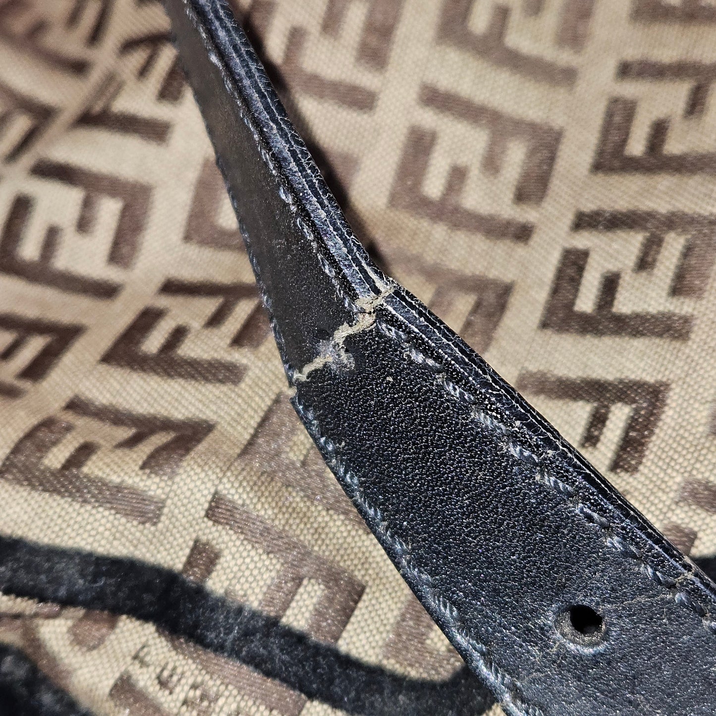 Fendi FF Monogram Limited Baguette Mamma Handbag