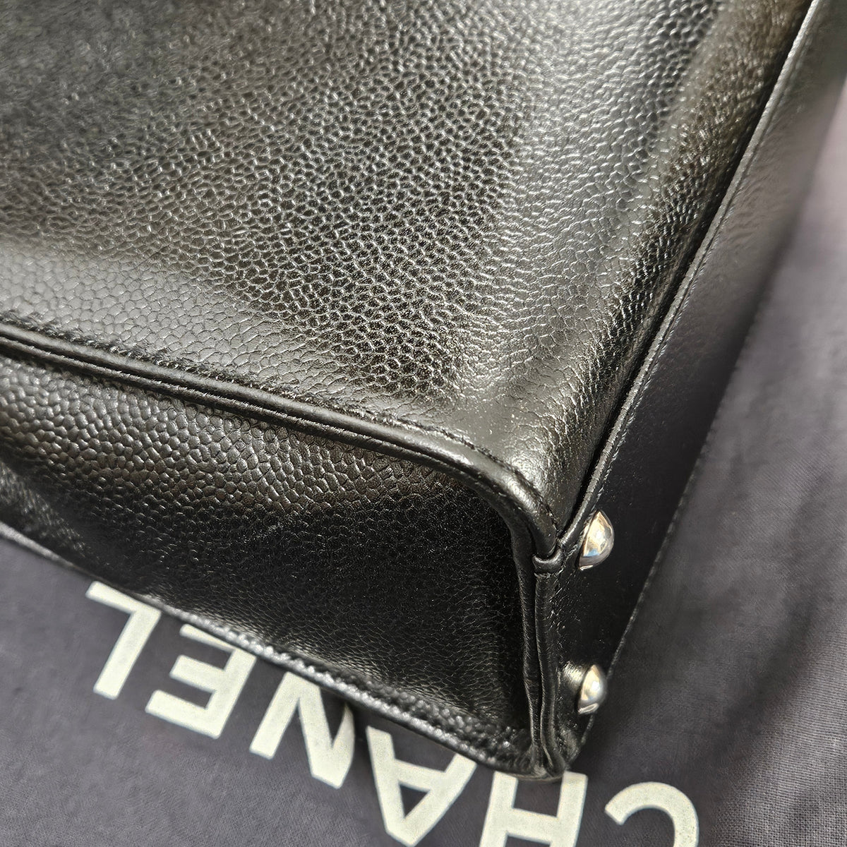 Chanel Caviar Leather Coco Mark Tote Shoulder Bag