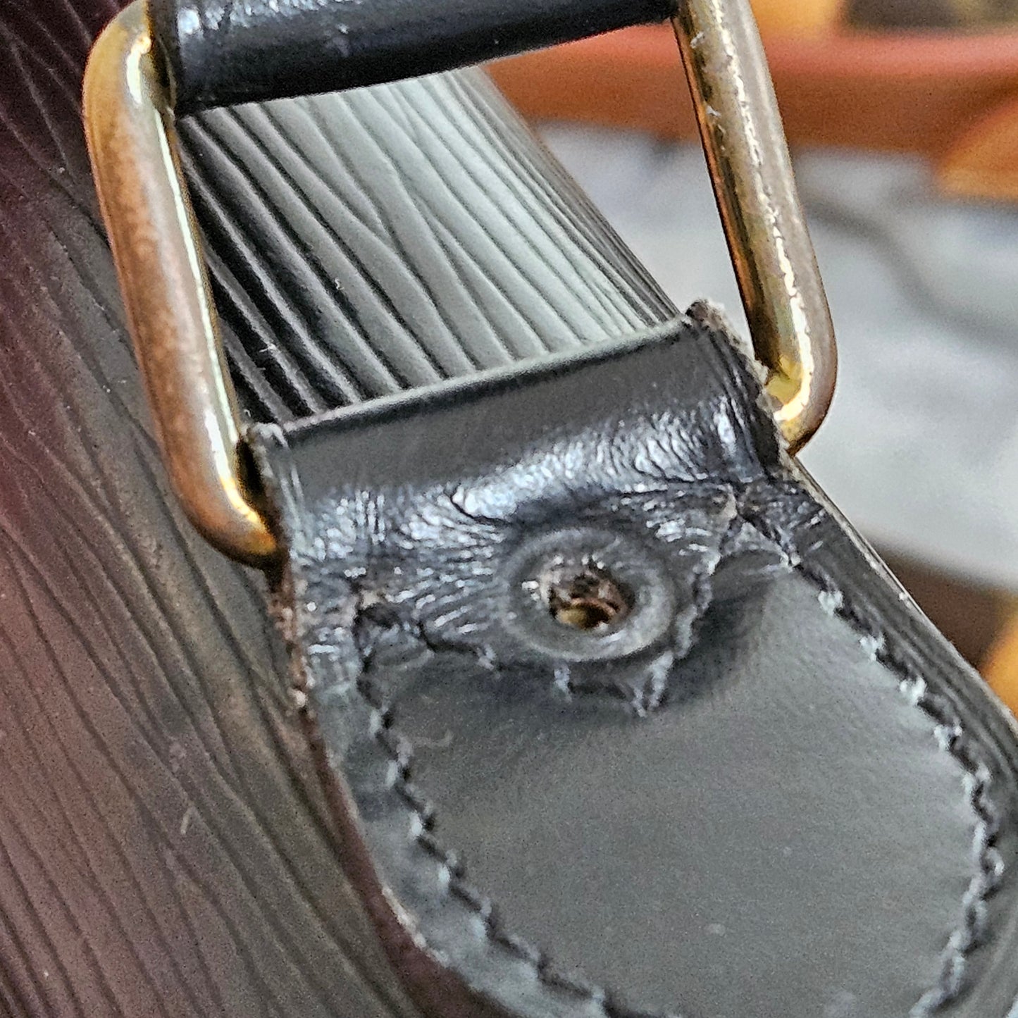 Louis Vuitton Noir Epi Leather Serviette Business Handbag