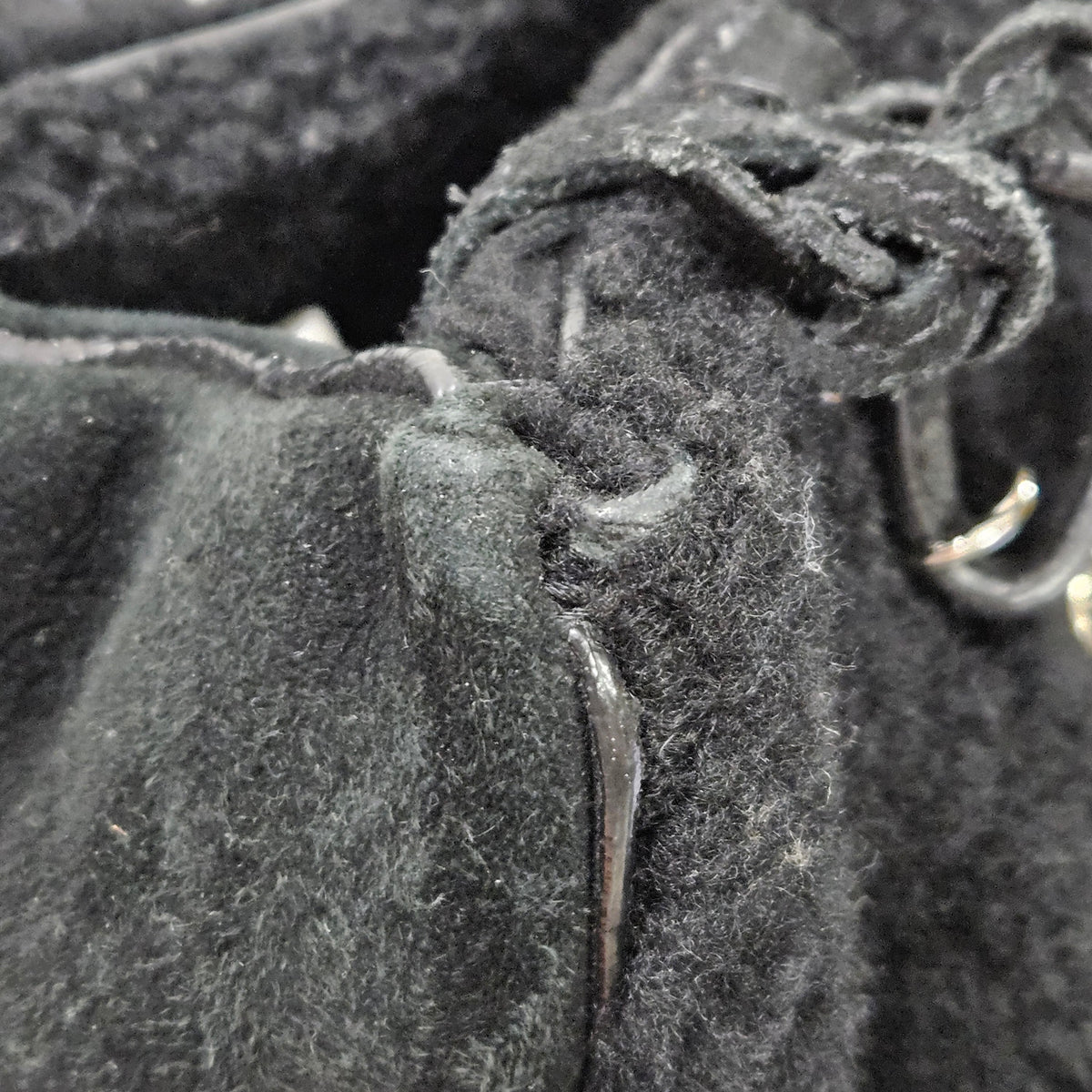 Balenciaga Shearling & Suede Mini Classic City Handbag