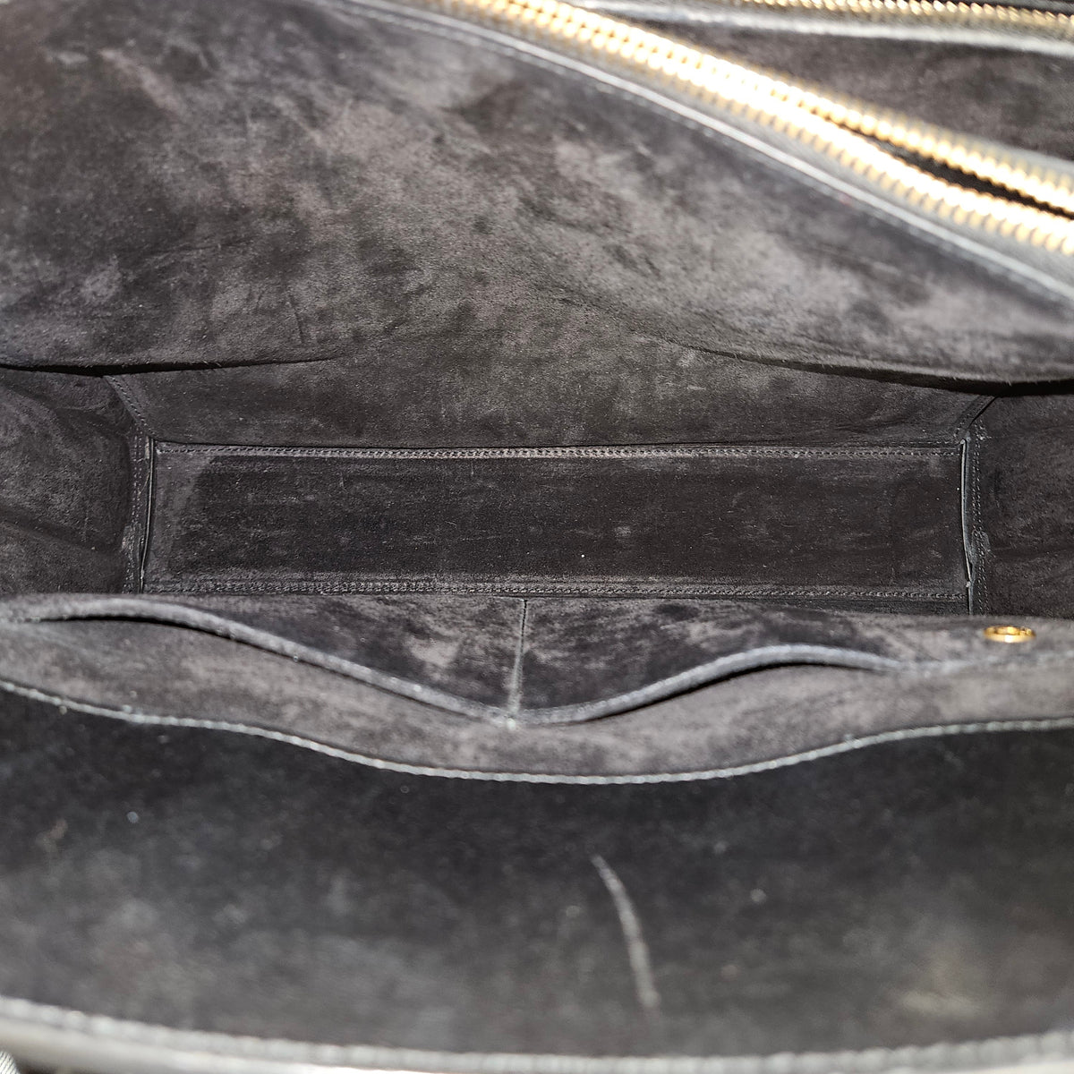 Saint Laurent Tweed & Leather Sac de Jour Handbag