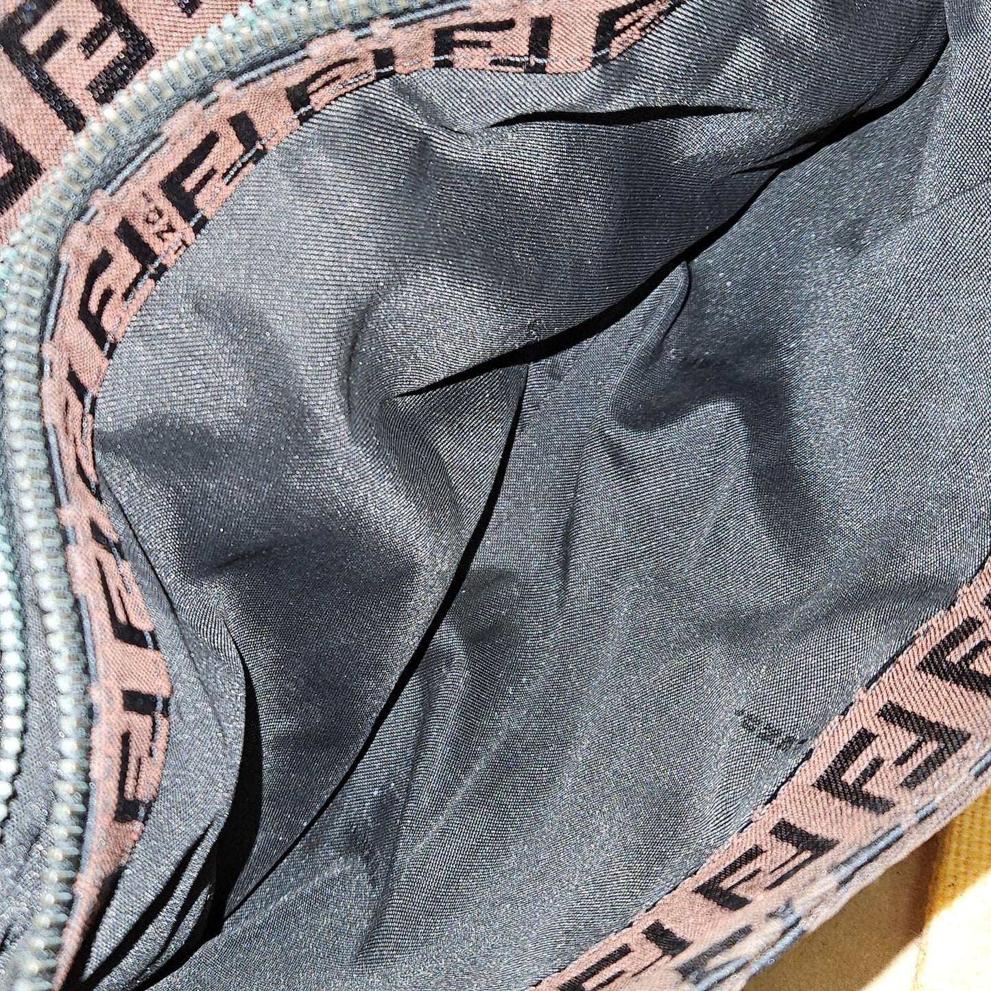 Fendi FF Monogram Baguette Buckle Shoulder Bag