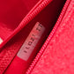 Chanel Rouge Cotton 24K Gold Halfmoon Single Flap Shoulder Bag
