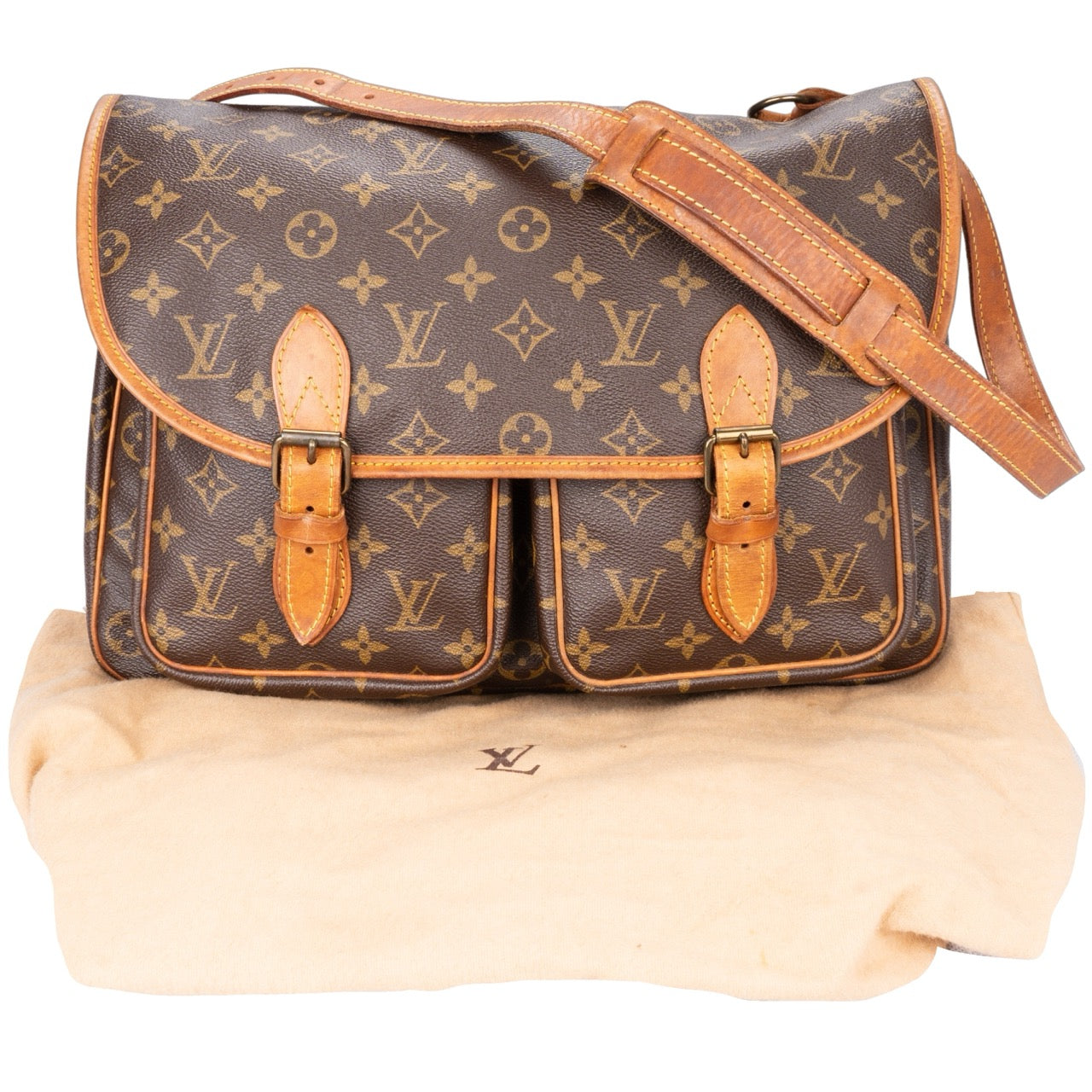Louis Vuitton Canvas Monogram Sac Gibeciere GM Crossbody Bag