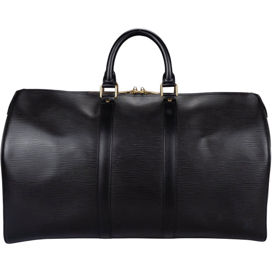 Louis Vuitton Noir Epi Leather Keepall 50